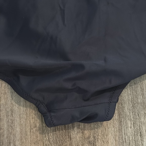 J. Crew Navy Plunge V-neck One Piece Swimsuit 10 - Picture 9 of 12